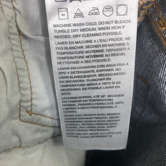 Levi 501 Jeans Big E Reproduction Skinny Blue Button Fly 27 - Picture 10 of 13